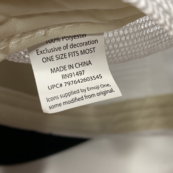 Black and White Trucker Hat with 💩 Emoji 🆕 - Picture 14 of 15